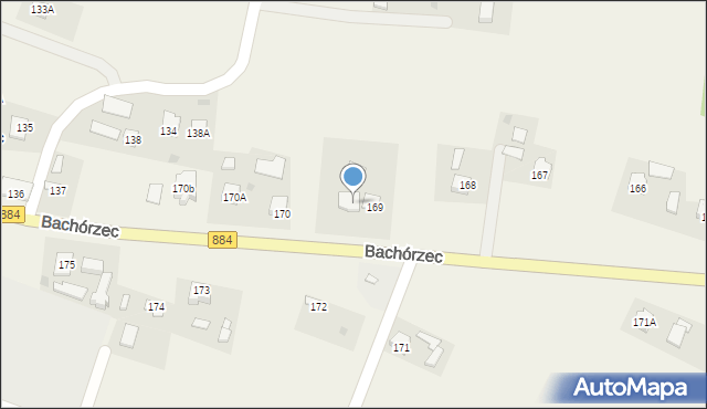 Bachórzec, Bachórzec, 169A, mapa Bachórzec