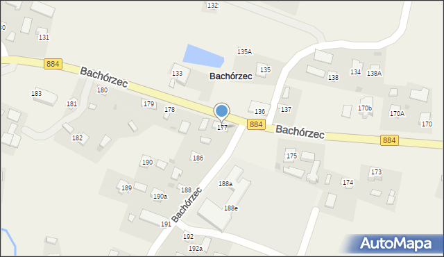 Bachórzec, Bachórzec, 177, mapa Bachórzec