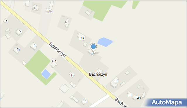 Bachorzyn, Bachorzyn, 12, mapa Bachorzyn