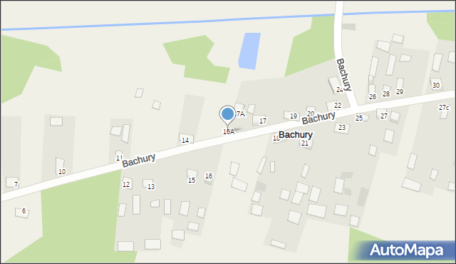 Bachury, Bachury, 16A, mapa Bachury