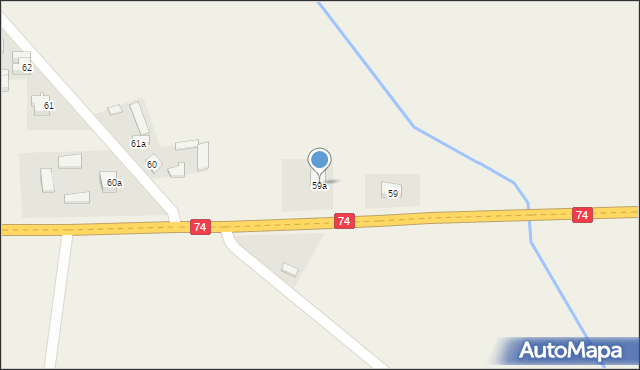 Baćkowice, Baćkowice, 59a, mapa Baćkowice