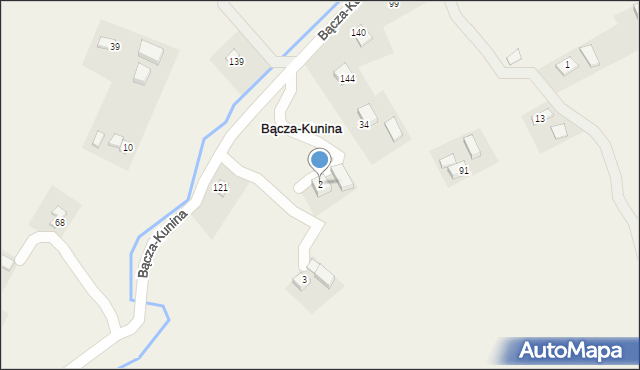 Bącza-Kunina, Bącza-Kunina, 2, mapa Bącza-Kunina