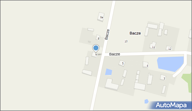 Bacze, Bacze, 7, mapa Bacze