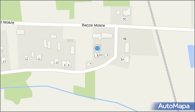 Bacze Mokre, Bacze Mokre, 6, mapa Bacze Mokre