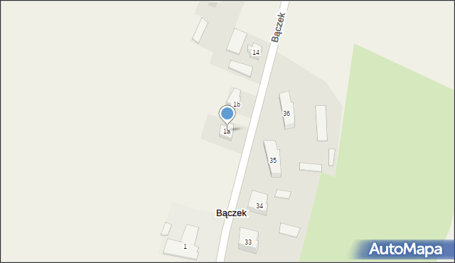 Bączek, Bączek, 1a, mapa Bączek