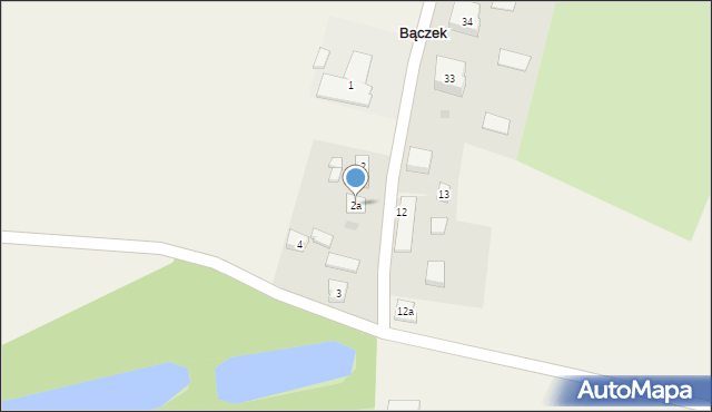 Bączek, Bączek, 2a, mapa Bączek