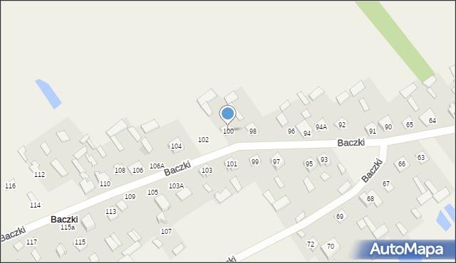 Baczki, Baczki, 100, mapa Baczki