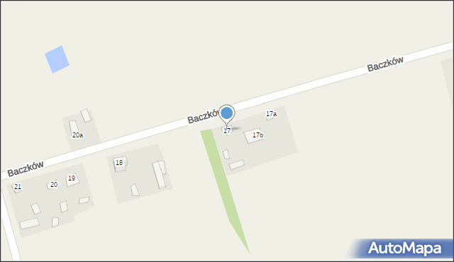 Baczków, Baczków, 17, mapa Baczków