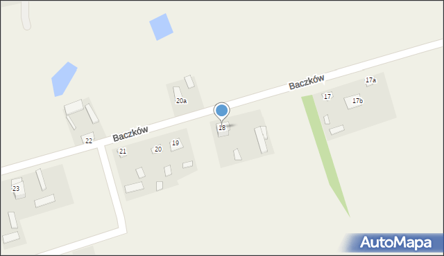 Baczków, Baczków, 18, mapa Baczków