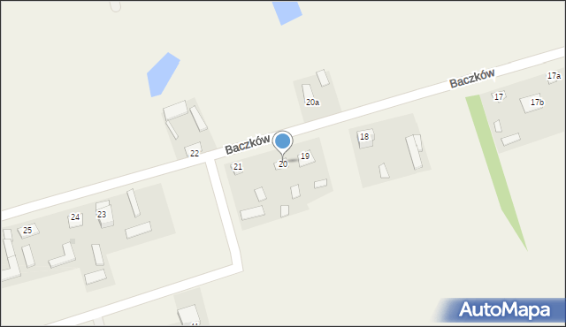 Baczków, Baczków, 20, mapa Baczków