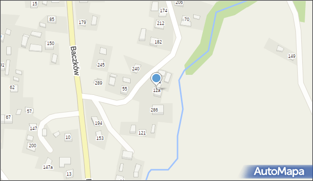 Baczków, Baczków, 12a, mapa Baczków