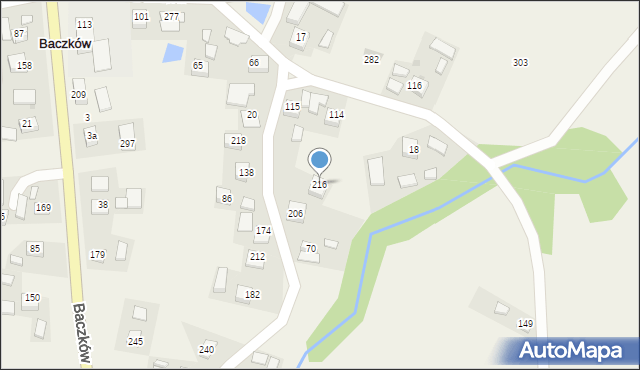 Baczków, Baczków, 216, mapa Baczków