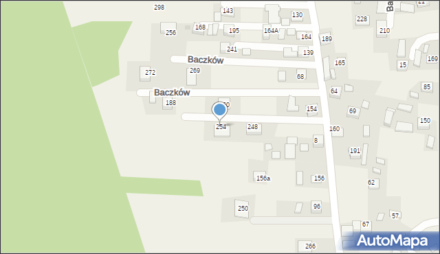 Baczków, Baczków, 254, mapa Baczków