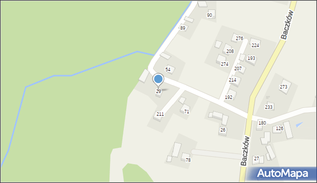 Baczków, Baczków, 29, mapa Baczków