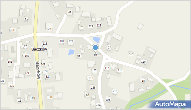 Baczków, Baczków, 66, mapa Baczków