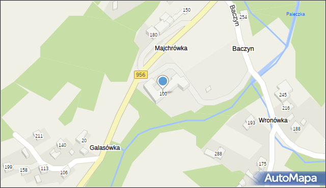 Baczyn, Baczyn, 100, mapa Baczyn