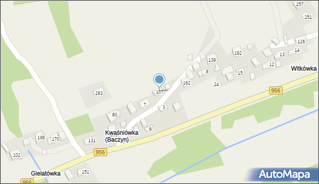 Baczyn, Baczyn, 107, mapa Baczyn