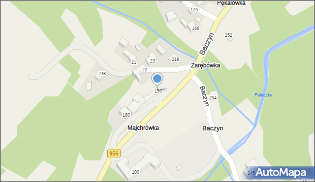 Baczyn, Baczyn, 150, mapa Baczyn