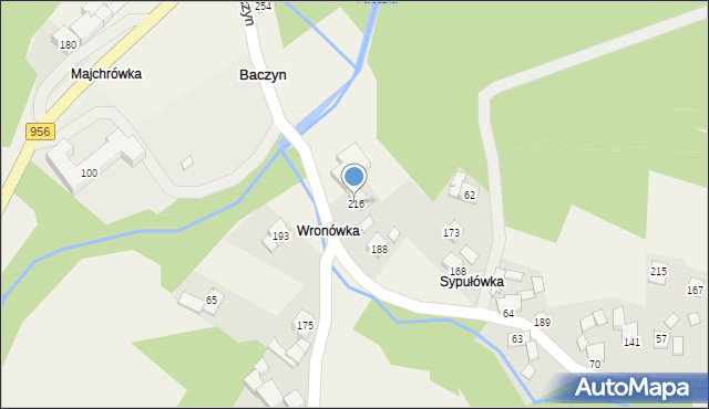 Baczyn, Baczyn, 216, mapa Baczyn