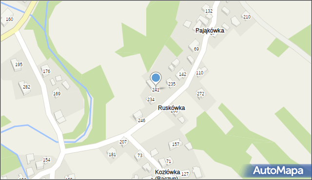 Baczyn, Baczyn, 241, mapa Baczyn