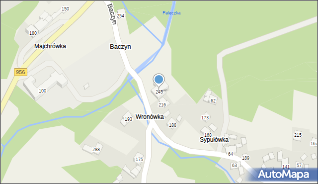 Baczyn, Baczyn, 245, mapa Baczyn