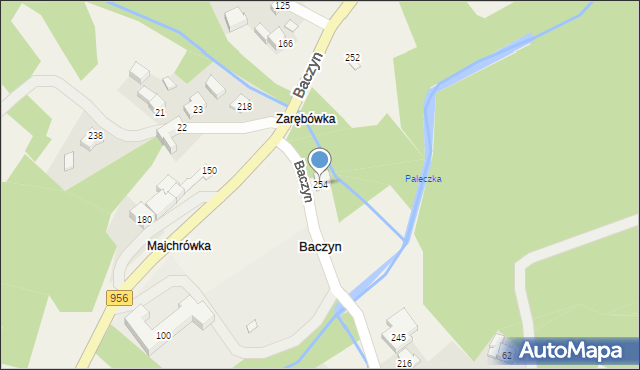 Baczyn, Baczyn, 254, mapa Baczyn