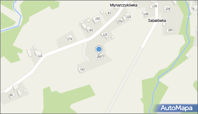 Baczyn, Baczyn, 262, mapa Baczyn