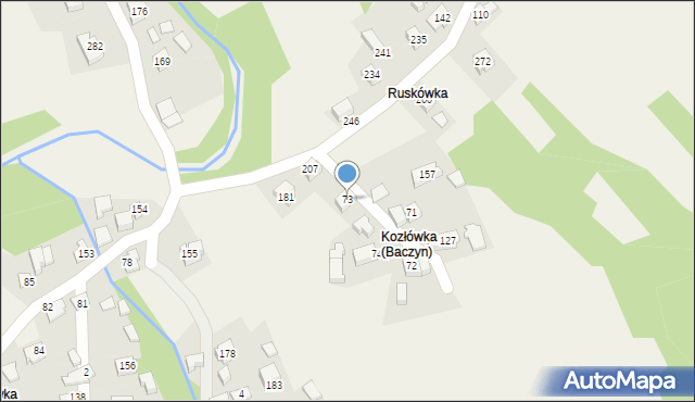 Baczyn, Baczyn, 73, mapa Baczyn