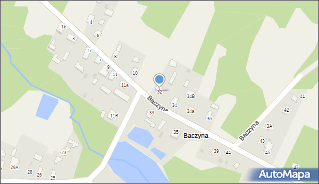 Baczyna, Baczyna, 32, mapa Baczyna