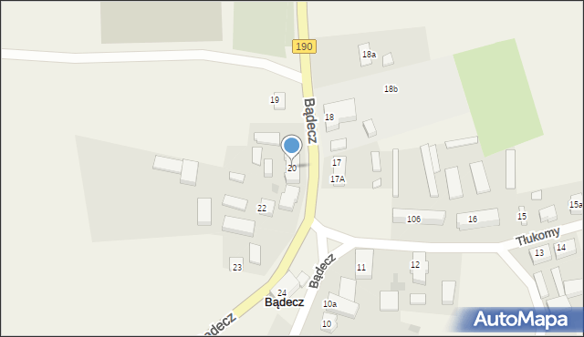 Bądecz, Bądecz, 20, mapa Bądecz