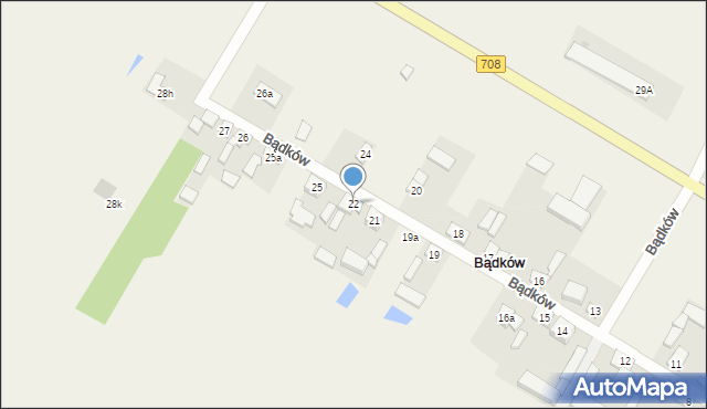 Bądków, Bądków, 22, mapa Bądków