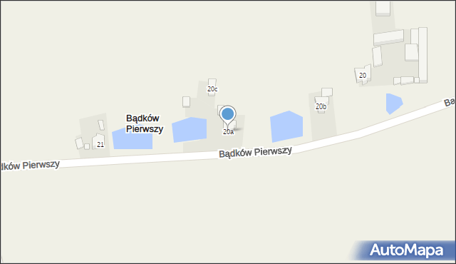 Bądków Pierwszy, Bądków Pierwszy, 20a, mapa Bądków Pierwszy