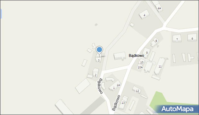 Bądkowo, Bądkowo, 3A, mapa Bądkowo