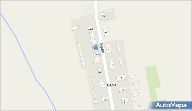 Bądle, Bądle, 13, mapa Bądle