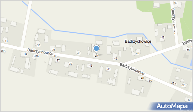 Badrzychowice, Badrzychowice, 42, mapa Badrzychowice