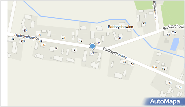 Badrzychowice, Badrzychowice, 43, mapa Badrzychowice