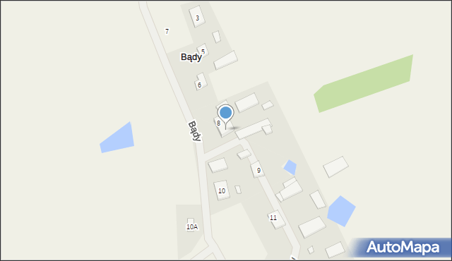 Bądy, Bądy, 8b, mapa Bądy