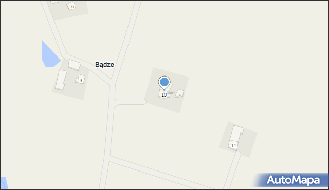 Bądze, Bądze, 10, mapa Bądze