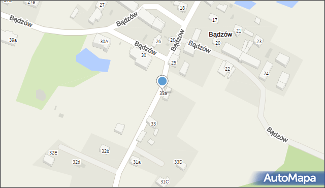 Bądzów, Bądzów, 33a, mapa Bądzów