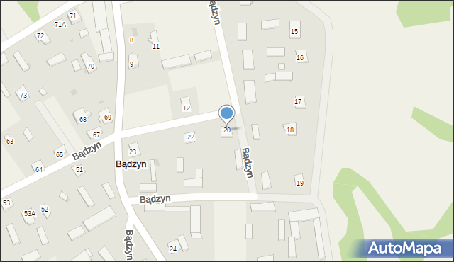 Bądzyn, Bądzyn, 20, mapa Bądzyn