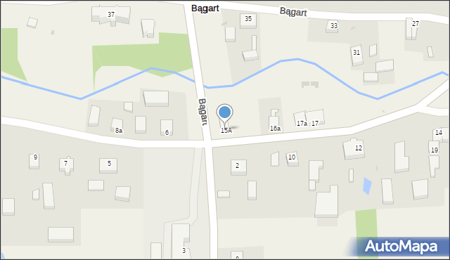 Bągart, Bągart, 15A, mapa Bągart