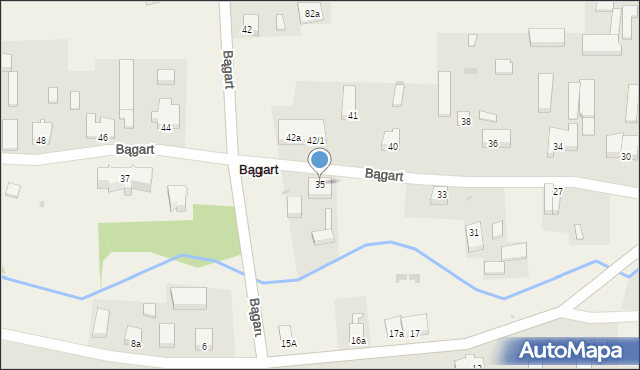 Bągart, Bągart, 35, mapa Bągart