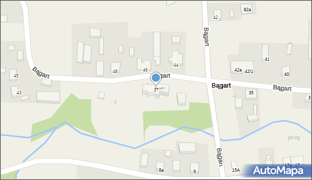 Bągart, Bągart, 37, mapa Bągart