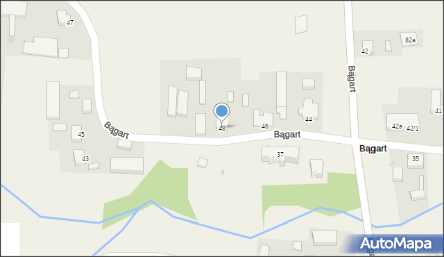 Bągart, Bągart, 48, mapa Bągart