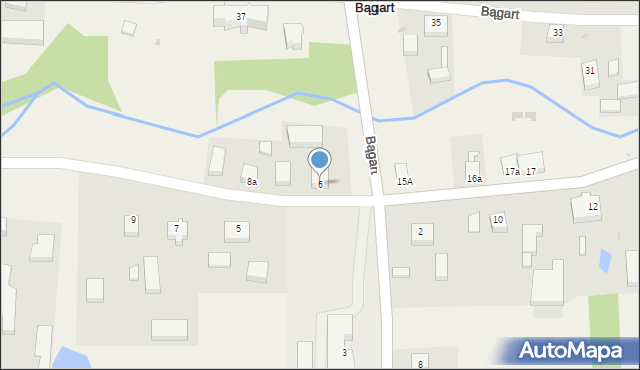 Bągart, Bągart, 6, mapa Bągart
