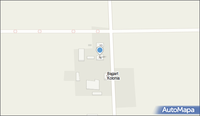 Bągart, Bągart, 76, mapa Bągart