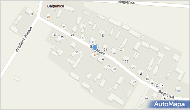 Bagienice, Bagienice, 31, mapa Bagienice