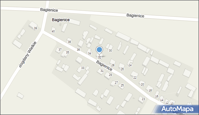 Bagienice, Bagienice, 32, mapa Bagienice