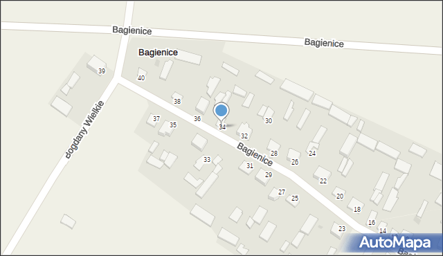 Bagienice, Bagienice, 34, mapa Bagienice