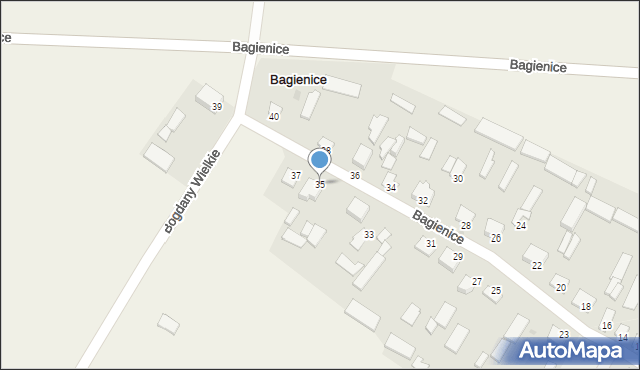 Bagienice, Bagienice, 35, mapa Bagienice